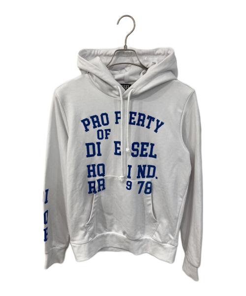 DIESEL（ディーゼル）DIESEL (ディーゼル) プルオーバーパーカー ホワイト サイズ:S 未使用品の古着・服飾アイテム