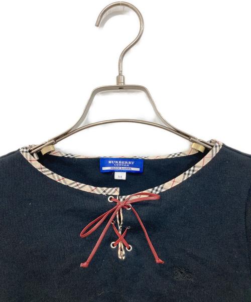BURBERRY LONDON（バーバリーロンドン）BURBERRY LONDON (バーバリーロンドン) 7分袖ニット ブラック サイズ:SIZE Mの古着・服飾アイテム