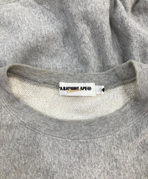 A BATHING APE（アベイシングエイプ）A BATHING APE (アベイシングエイプ) BABY MILO スウェット グレー サイズ:SIZE XLの古着・服飾アイテム