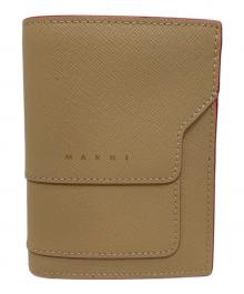 MARNI（マルニ）の古着「サフィアーノレザー バイフォールドウォレット」｜ブラウン