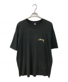 stussy（ステューシー）の古着「Statue Pigment Dyed Tee/スタチュー ピグメント ダイド ティー」｜ブラック