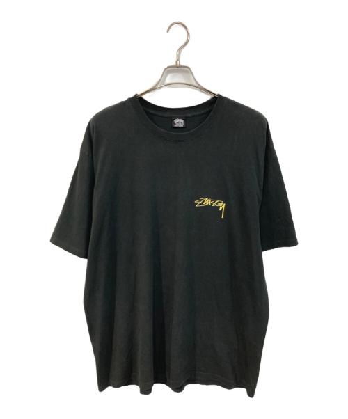 stussy（ステューシー）stussy (ステューシー) Statue Pigment Dyed Tee/スタチュー ピグメント ダイド ティー ブラック サイズ:SIZE XLの古着・服飾アイテム