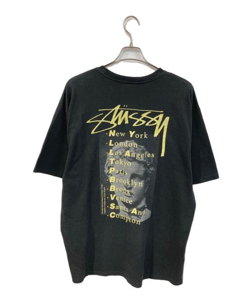 stussy（ステューシー）stussy (ステューシー) Statue Pigment Dyed Tee/スタチュー ピグメント ダイド ティー ブラック サイズ:SIZE XLの古着・服飾アイテム
