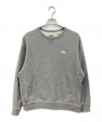 LEVI'Sリーバイス）の古着「Logo Embroidered Round Neck Pure Cotton Pullover/ロゴ・エンブロイダード・ラウンド・ネック・ピュア・コットン・プルオーバー」｜グレー