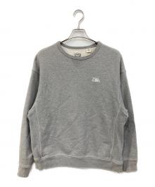 LEVI'S（リーバイス）の古着「Logo Embroidered Round Neck Pure Cotton Pullover/ロゴ・エンブロイダード・ラウンド・ネック・ピュア・コットン・プルオーバー」｜グレー