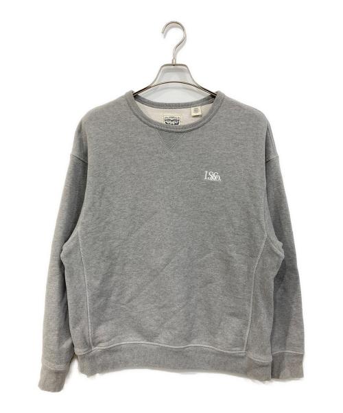 LEVI'S（リーバイス）LEVI'S (リーバイス) Logo Embroidered Round Neck Pure Cotton Pullover/ロゴ・エンブロイダード・ラウンド・ネック・ピュア・コットン・プルオーバー グレー サイズ:SIZE Mの古着・服飾アイテム