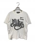 NIKE×BLACK COMME des GARCONSナイキ×ブラックコムデギャルソン）の古着「プリントTシャツ」｜ホワイト