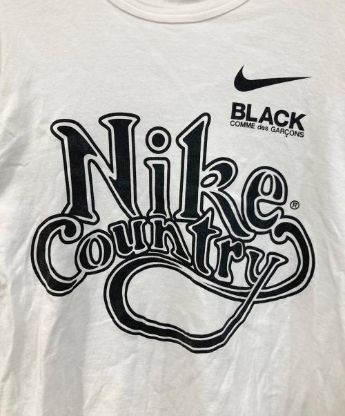NIKE（ナイキ）NIKE (ナイキ) BLACK COMME des GARCONS (ブラックコムデギャルソン) プリントTシャツ ホワイト サイズ:SIZE Mの古着・服飾アイテム
