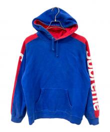 SUPREME（シュプリーム）の古着「Sideline Hooded Sweatshirt/サイドライン フーデッド スウェットシャツ」｜ブルー×レッド