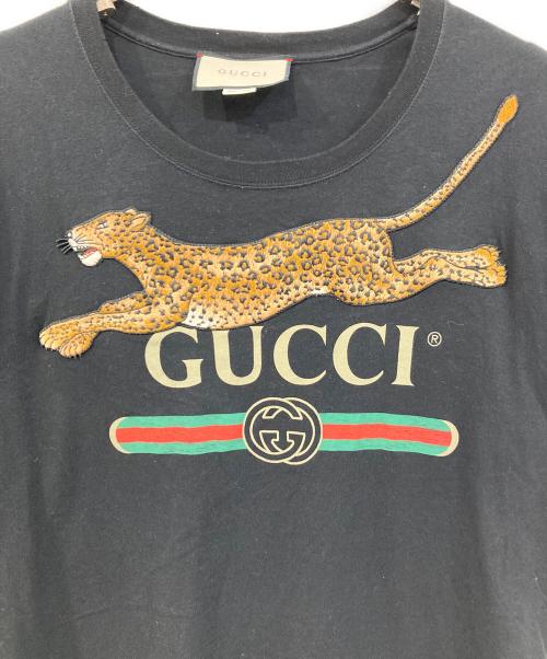 GUCCI（グッチ）GUCCI (グッチ) VINTAGE LOGO PRINT EMBROIDERY TEE/ヴィンテージ・ロゴ・プリント・エンブロイダリー・ティー ブラック サイズ:SIZE Sの古着・服飾アイテム