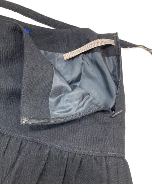 BURBERRY BLUE LABEL（バーバリー ブルー レーベル）BURBERRY BLUE LABEL (バーバリー ブルー レーベル) ウールミニスカート ブラック サイズ:SIZE 38の古着・服飾アイテム