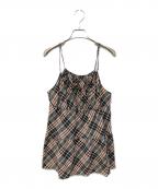 BURBERRY BLUE LABELバーバリー ブルー レーベル）の古着「ノヴァチェックキャミソール」｜グレー