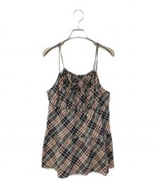 BURBERRY BLUE LABEL（バーバリー ブルー レーベル）の古着「ノヴァチェックキャミソール」｜グレー