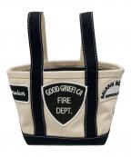 MUSE de Deuxieme Classeミューズ ドゥーズィエム クラス）の古着「GOOD GRIEF! PATCE TOTE BAG」｜ブラック×アイボリー