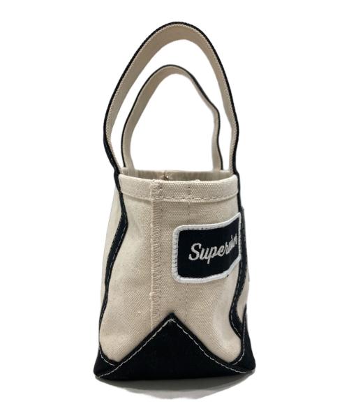 MUSE de Deuxieme Classe（ミューズ ドゥーズィエム クラス）MUSE de Deuxieme Classe (ミューズ ドゥーズィエム クラス) GOOD GRIEF! PATCE TOTE BAG ブラック×アイボリーの古着・服飾アイテム
