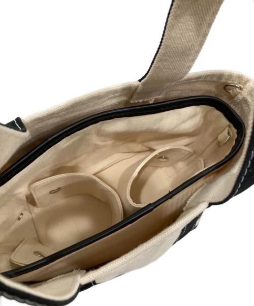 MUSE de Deuxieme Classe（ミューズ ドゥーズィエム クラス）MUSE de Deuxieme Classe (ミューズ ドゥーズィエム クラス) GOOD GRIEF! PATCE TOTE BAG ブラック×アイボリーの古着・服飾アイテム