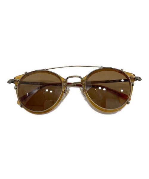 OLIVER PEOPLES（オリバーピープルズ）OLIVER PEOPLES (オリバーピープルズ) 505 クリップオン サングラス ブラウンの古着・服飾アイテム