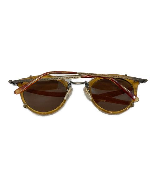 OLIVER PEOPLES（オリバーピープルズ）OLIVER PEOPLES (オリバーピープルズ) 505 クリップオン サングラス ブラウンの古着・服飾アイテム