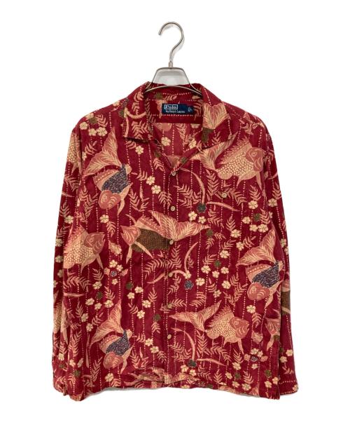 POLO RALPH LAUREN（ポロ・ラルフローレン）POLO RALPH LAUREN (ポロ・ラルフローレン) 総柄ロングスリーブシャツ レッド サイズ:SIZE Lの古着・服飾アイテム