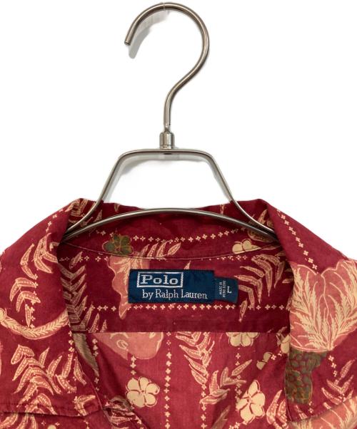 POLO RALPH LAUREN（ポロ・ラルフローレン）POLO RALPH LAUREN (ポロ・ラルフローレン) 総柄ロングスリーブシャツ レッド サイズ:SIZE Lの古着・服飾アイテム
