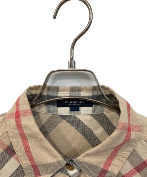 BURBERRY LONDON（バーバリーロンドン）BURBERRY LONDON (バーバリーロンドン) ノバチェック柄シャツ ベージュ サイズ:SIZE 46の古着・服飾アイテム