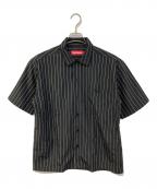 SUPREMEシュプリーム）の古着「Stripe S/S Pajama Shirt/ストライプ　ショートスリーブ　パジャマシャツ」｜ブラック