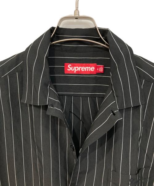 SUPREME（シュプリーム）SUPREME (シュプリーム) Stripe S/S Pajama Shirt/ストライプ　ショートスリーブ　パジャマシャツ ブラック サイズ:SIZE Sの古着・服飾アイテム