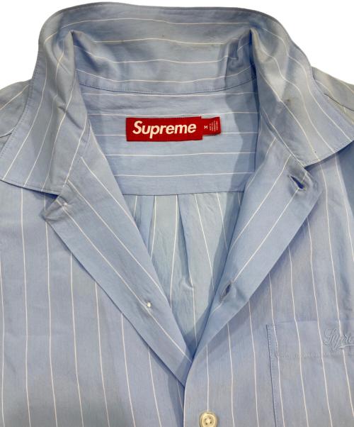 SUPREME（シュプリーム）SUPREME (シュプリーム) Stripe S/S Pajama Shirt/ストライプ　ショートスリーブ　パジャマシャツ ブルー サイズ:SIZE Mの古着・服飾アイテム