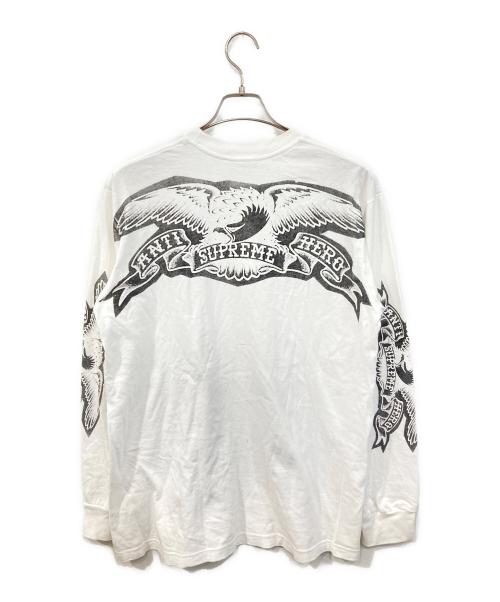SUPREME（シュプリーム）SUPREME (シュプリーム) ANTIHERO (アンタイヒーロー) Eagle L/S Tee/イーグルロングスリーブティー ホワイト サイズ:SIZE Mの古着・服飾アイテム