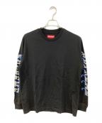 SUPREMEシュプリーム）の古着「Intersia Sleeve L/S Top/インターシャ・スリーブ・ロングスリーブ・トップ」｜ブラック