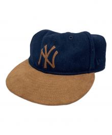 Aime Leon Dore×New Era（エメレオンドレ×ニューエラ）の古着「スエードキャップ」｜ネイビー×ブラウン