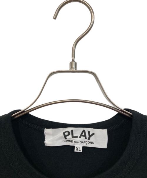PLAY COMME des GARCONS（プレイコムデギャルソン）PLAY COMME des GARCONS (プレイコムデギャルソン) ハートプリント&ワッペンTシャツ ブラック サイズ:SIZE XLの古着・服飾アイテム