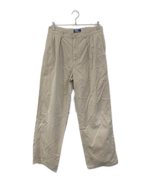 POLO RALPH LAUREN（ポロ・ラルフローレン）POLO RALPH LAUREN (ポロ・ラルフローレン) タックチノパン ベージュ サイズ:表記無しの古着・服飾アイテム