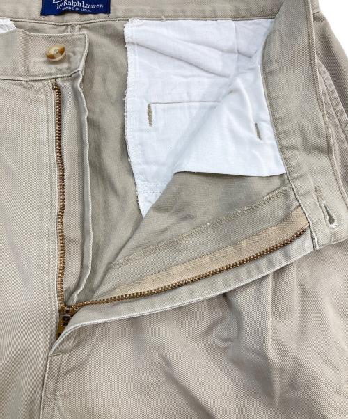 POLO RALPH LAUREN（ポロ・ラルフローレン）POLO RALPH LAUREN (ポロ・ラルフローレン) タックチノパン ベージュ サイズ:表記無しの古着・服飾アイテム