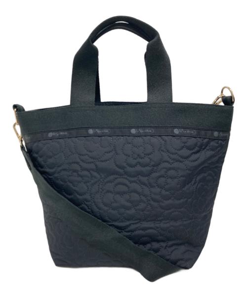 LeSportsac（レスポートサック）LeSportsac (レスポートサック) パフィーブロッサムズ2WAYバッグ ブラックの古着・服飾アイテム