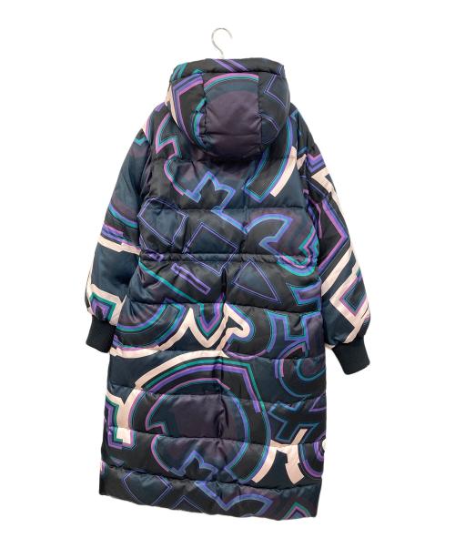 Emilio Pucci（エミリオ プッチ）Emilio Pucci (エミリオ プッチ) ロングダウンコート ブラック サイズ:UK 8の古着・服飾アイテム