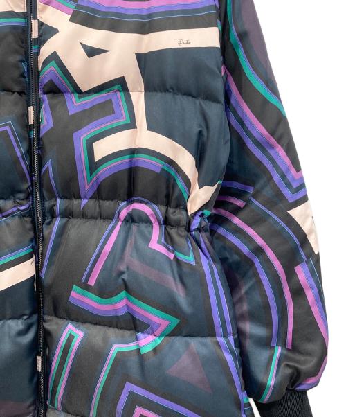 Emilio Pucci（エミリオ プッチ）Emilio Pucci (エミリオ プッチ) ロングダウンコート ブラック サイズ:UK 8の古着・服飾アイテム
