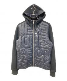 DIESEL（ディーゼル）の古着「キルティングフーデッドジャケット」｜ブラック