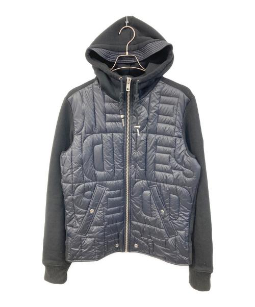 DIESEL（ディーゼル）DIESEL (ディーゼル) キルティングフーデッドジャケット ブラック サイズ:SIZE Lの古着・服飾アイテム