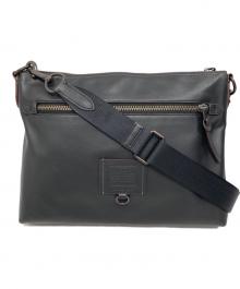 COACH（コーチ）の古着「Rivington Messenger レザーショルダーバッグ/リヴィントン・メッセンジャーレザーショルダーバッグ」｜ブラック