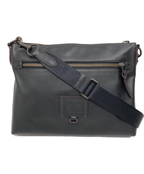 COACH（コーチ）COACH (コーチ) Rivington Messenger レザーショルダーバッグ/リヴィントン・メッセンジャーレザーショルダーバッグ ブラックの古着・服飾アイテム