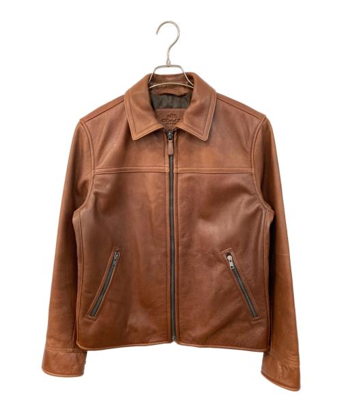 COACH（コーチ）COACH (コーチ) カーフレザージャケット ブラウン サイズ:SIZE XSの古着・服飾アイテム