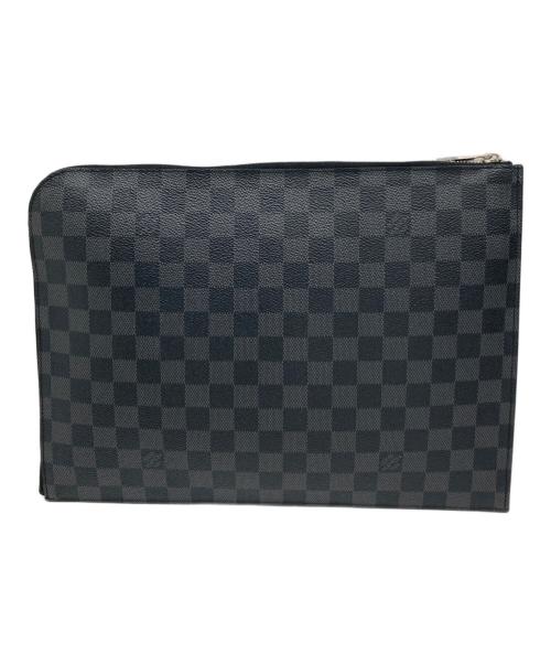 LOUIS VUITTON（ルイ ヴィトン）LOUIS VUITTON (ルイ ヴィトン) ダミエクラッチバッグ　 ブラックの古着・服飾アイテム