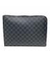 LOUIS VUITTON（ルイ ヴィトン）の古着「ダミエクラッチバッグ　」｜ブラック