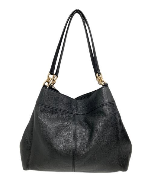COACH（コーチ）COACH (コーチ) ペブルドレザートートバッグ ブラックの古着・服飾アイテム