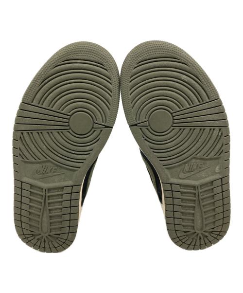 NIKE（ナイキ）NIKE Travis Scott Women's Air Jordan 1 Low OG Medium Olive/ウィメンズ エアジョーダン1 ロー オージー ミディアム オリーブ カーキ×ブラック サイズ:SIZE 25cmの古着・服飾アイテム