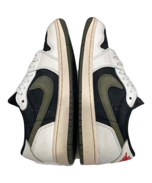 NIKE（ナイキ）NIKE Travis Scott Women's Air Jordan 1 Low OG Medium Olive/ウィメンズ エアジョーダン1 ロー オージー ミディアム オリーブ カーキ×ブラック サイズ:SIZE 25cmの古着・服飾アイテム