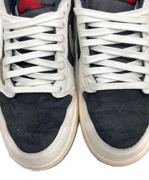 NIKE（ナイキ）NIKE Travis Scott Women's Air Jordan 1 Low OG Medium Olive/ウィメンズ エアジョーダン1 ロー オージー ミディアム オリーブ カーキ×ブラック サイズ:SIZE 25cmの古着・服飾アイテム