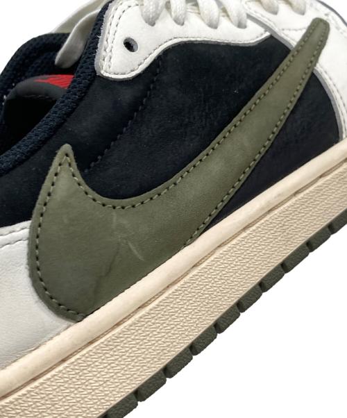 NIKE（ナイキ）NIKE Travis Scott Women's Air Jordan 1 Low OG Medium Olive/ウィメンズ エアジョーダン1 ロー オージー ミディアム オリーブ カーキ×ブラック サイズ:SIZE 25cmの古着・服飾アイテム