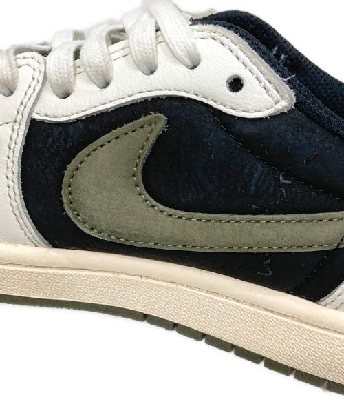 NIKE（ナイキ）NIKE Travis Scott Women's Air Jordan 1 Low OG Medium Olive/ウィメンズ エアジョーダン1 ロー オージー ミディアム オリーブ カーキ×ブラック サイズ:SIZE 25cmの古着・服飾アイテム